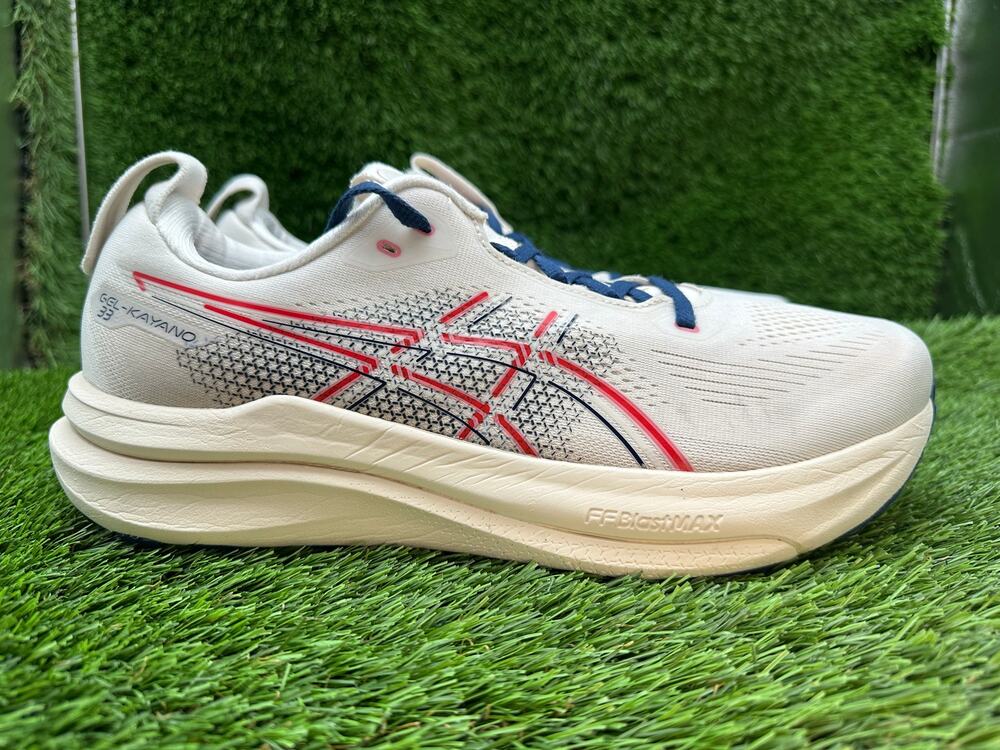 Asics Gel-Kayano 33 1011C347 Athletic Sneaker Men's 10 Beige Mesh Cushioned Gym